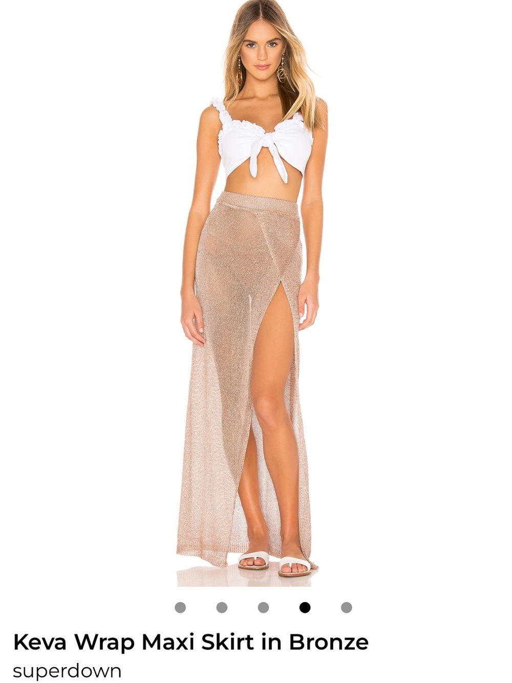 SUPRE Metallic Bronze Keva Wrap Swim Coverup